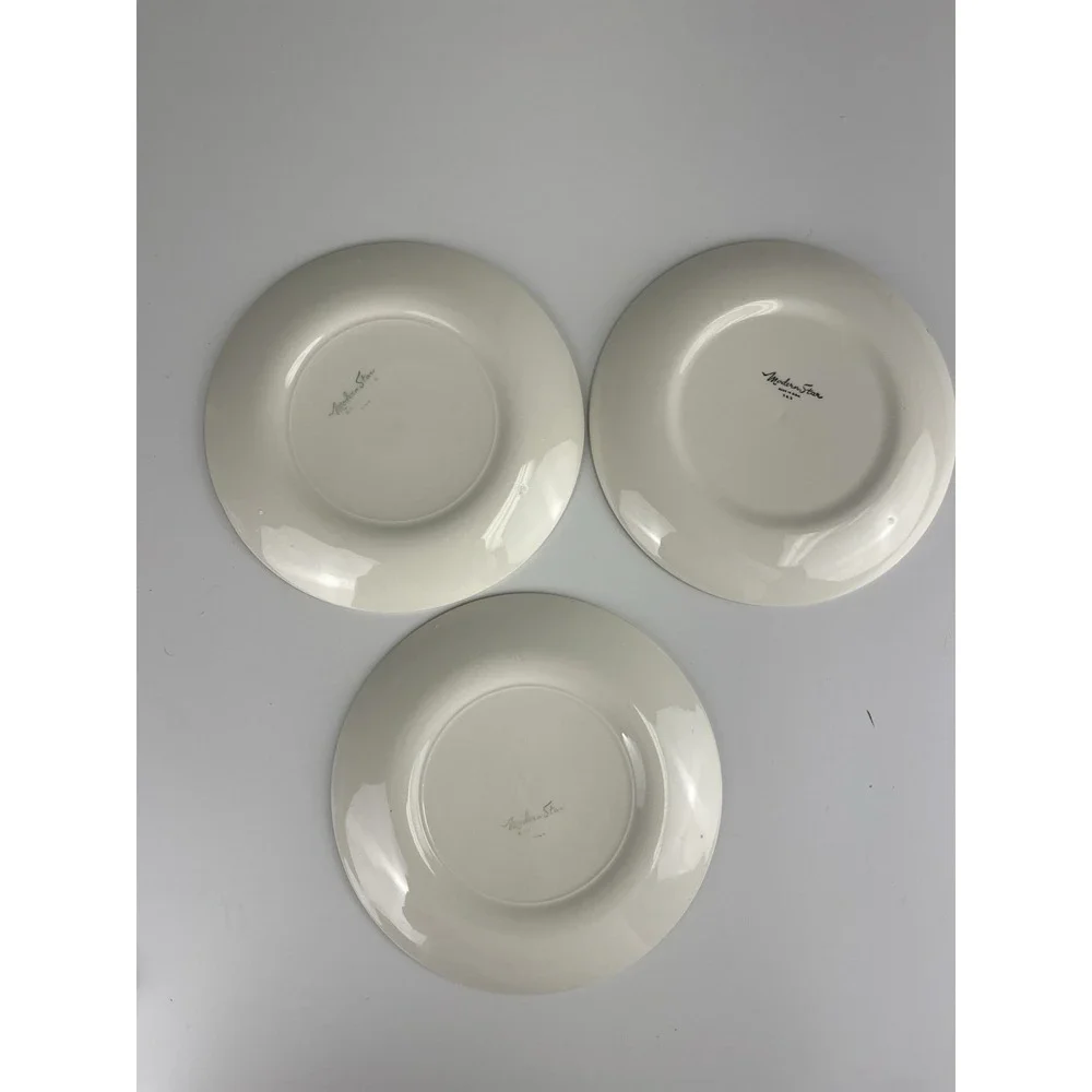 Homer Laughlin Modern Star Atomic MCM Bread Butter Plate SET OF 3 | 6 3/4